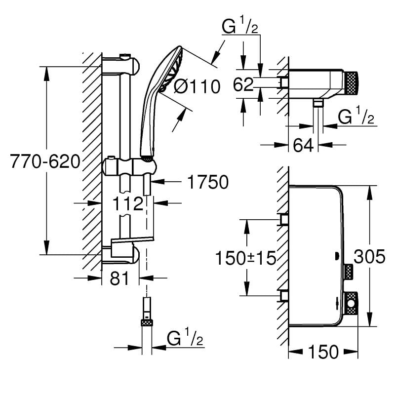 Душевая система Grohe Grohtherm SmartControl 34721000 (30473) - фото 2