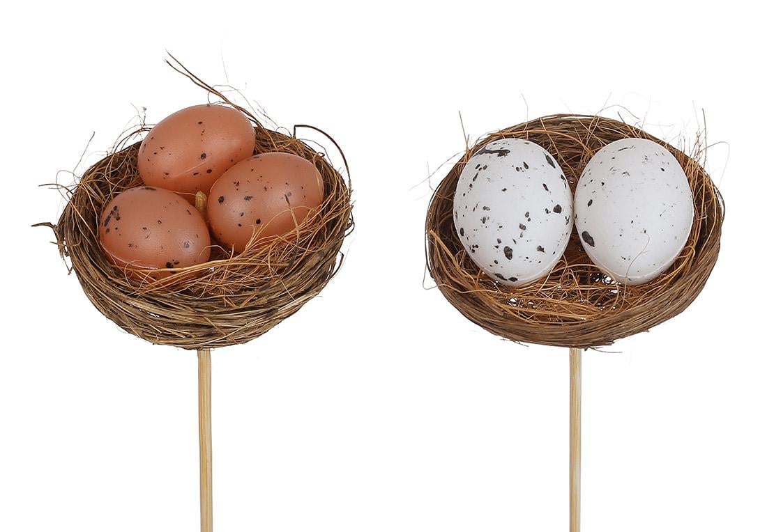 Декор на стыке Яйца в гнезде 2 вида 3 шт. 1,5x2,3 см и 2 шт. 2,3x3 см 5x12,5 см (141-032)