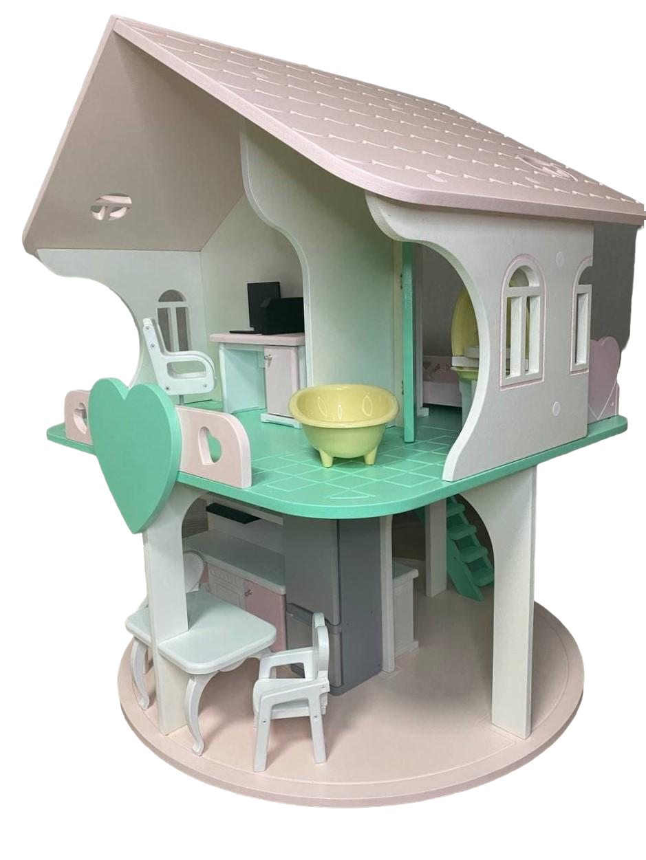 Будиночок для ляльок Лагода з меблями Рожевий (8afce1cf)