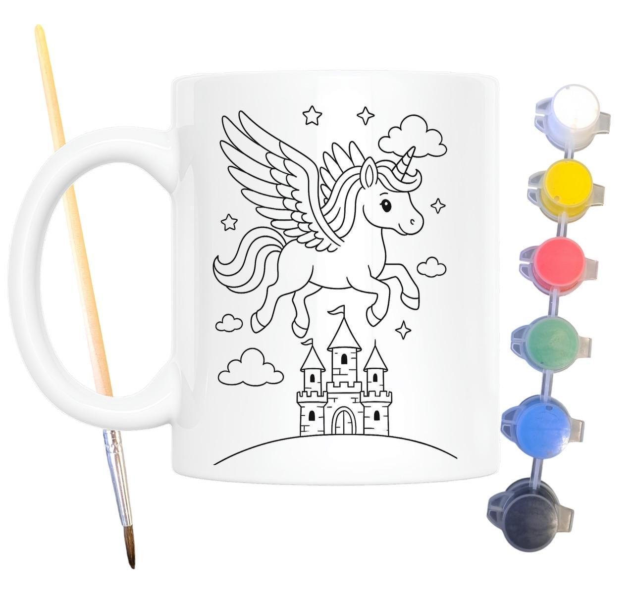 Набір для творчості кружка розмальовка Єдиноріг 330 мл Білий (КР0134) - фото 2
