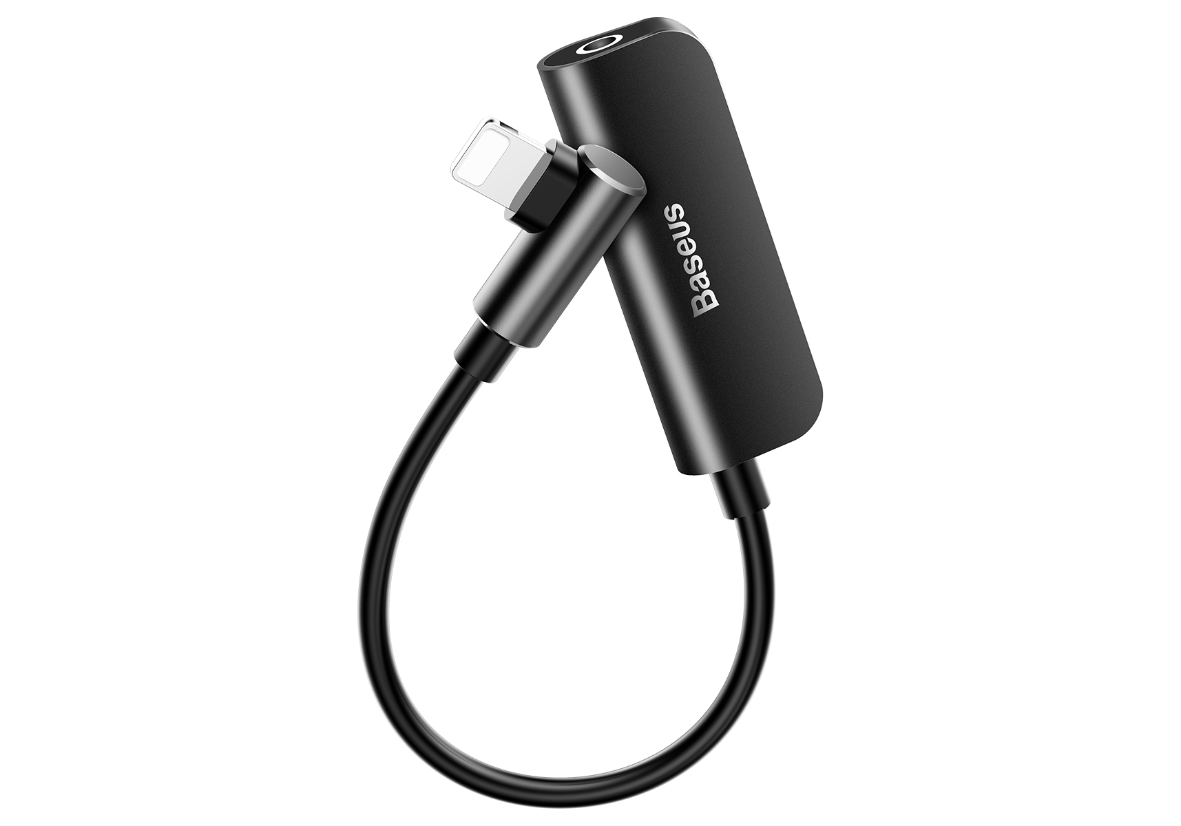 Перехідник Baseus Male Lightning на 3,5 мм + роз'єм Lightning 2А (6548257236525)