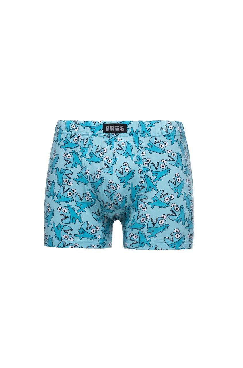 Трусы боксеры шорты мужские ELLEN BRES "Рыбки" 3XL Голубой (MSHK 304/03/135)