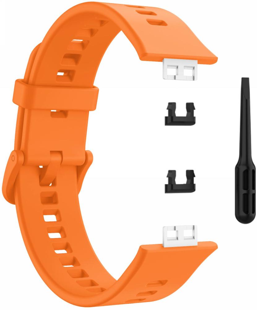 Ремешок Jsota для Huawei Watch Fit Orange (18588) - фото 3 Ремешок Jsota для Huawei Watch Fit Orange (18588) - фото 3