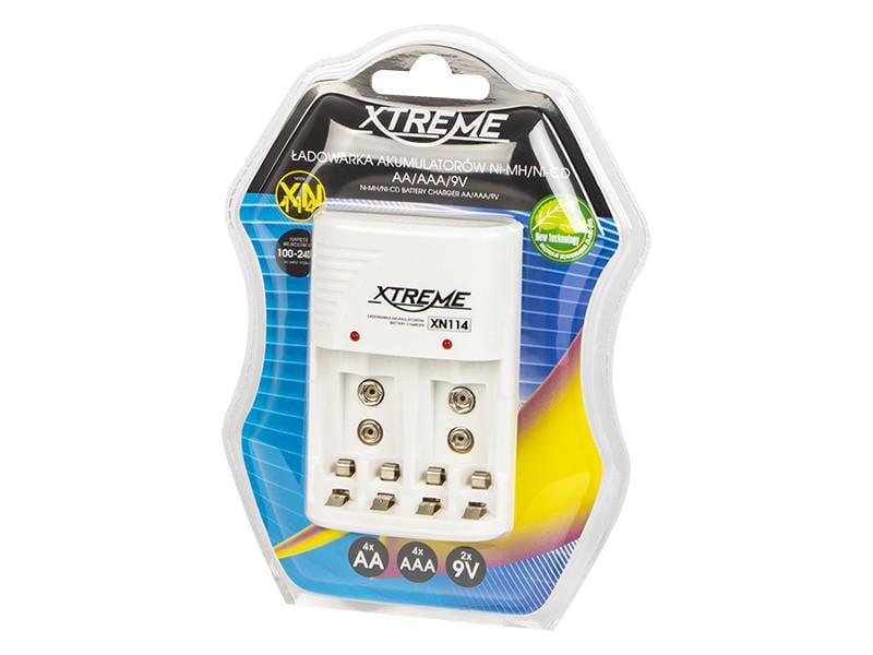 Зарядний пристрій для батарейок Xtreme XN-114 на 4xАА/ААА 2x9V в розетку 200 мА (75-444#)