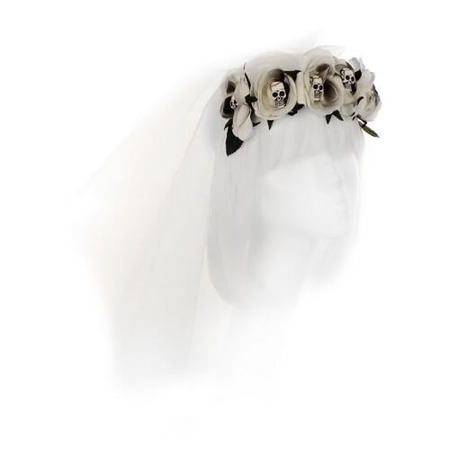 Венок Seta Decor Helena с черепами и фатой (19-932WT)