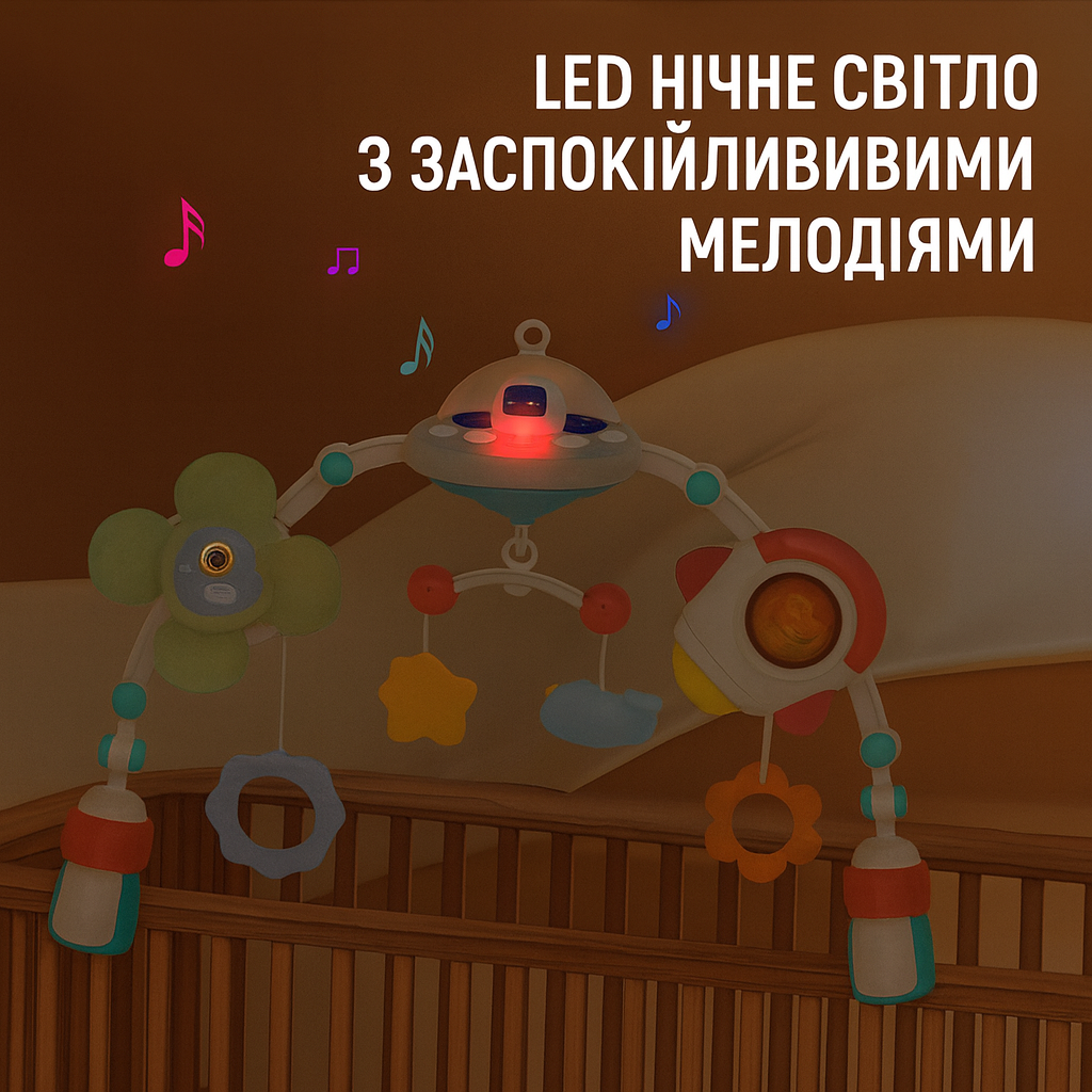 Музична ігрова дуга Play Arch UFO зі світлом/мелодіями та обертанням 360° (130) - фото 2