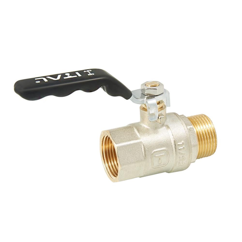 Кран кульовий ITAL PN40 3/4" н.-нар. ручка нікель - фото 2 Кран кульовий ITAL PN40 3/4" н.-нар. ручка нікель - фото 2