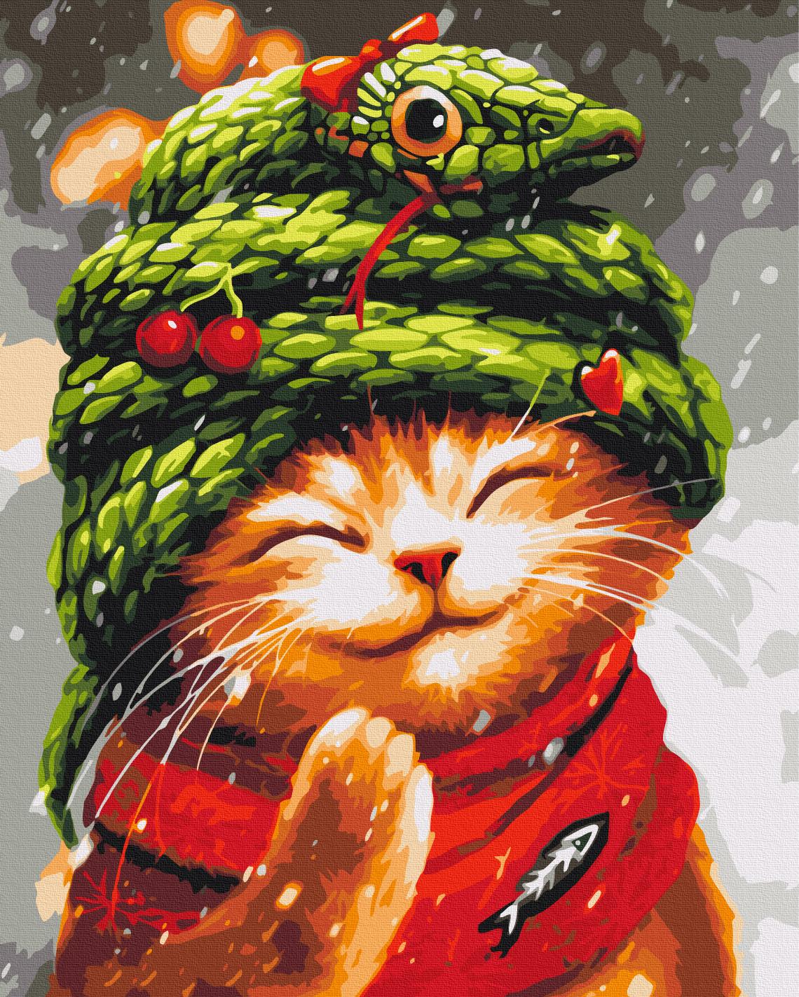 Картина по номерам Brushme Новый год со змейкой 40x50 см (BS54254) Картина по номерам Brushme Новый год со змейкой 40x50 см (BS54254)