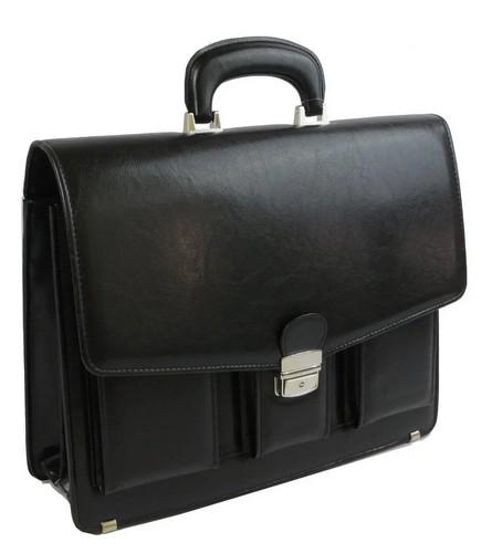 Портфель діловий JPB з екошкіри Чорний (super346_TE-88 black)