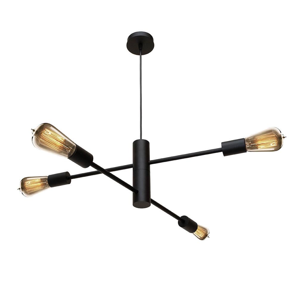 Люстра MSK ELECTRIC NL 6120-4 BK Asket под четыре лампы Е27 Черный (2530375257)