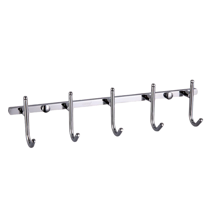 Планка с крючками для полотенец Gappo G201-5 пятерной Хром (126822)