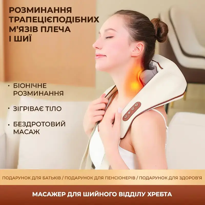 Массажер ударный для плеч и шеи с подогревом Massager Shoulder Neck Z9 (27138732) - фото 5 Массажер ударный для плеч и шеи с подогревом Massager Shoulder Neck Z9 (27138732) - фото 5