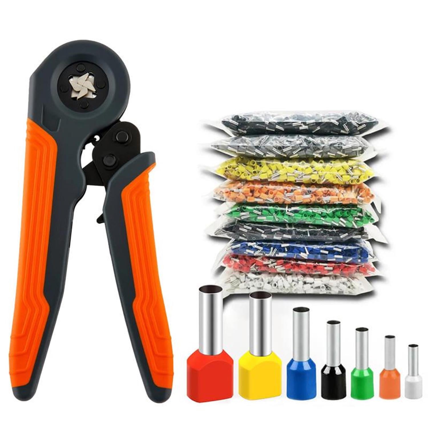 Комплект Tactix четырехгранный кримпер 0.25-10 мм кв с наконечниками 7 видов 1200 шт. (DART.E36)