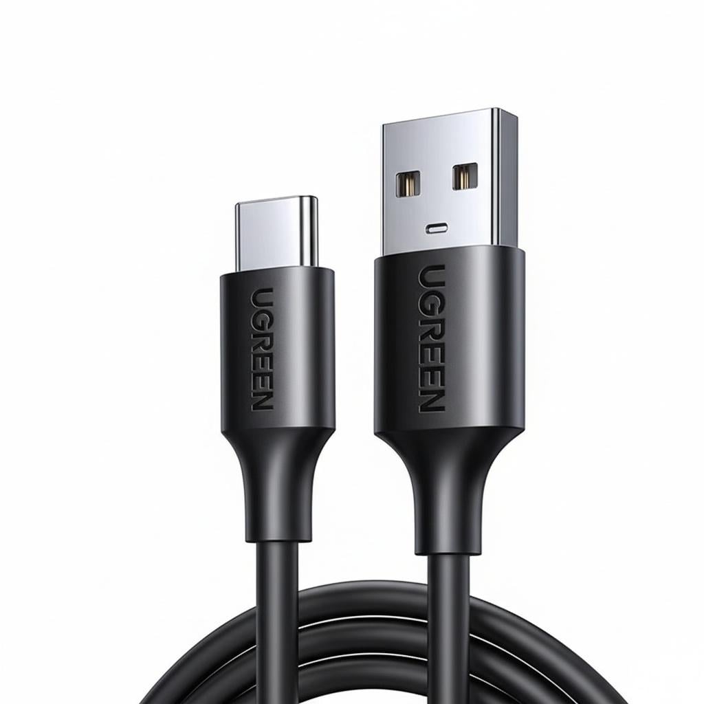 Кабель USB UGREEN US570 USB-A USB-C 10 Гбит/с 0.25 м Черный (25187)