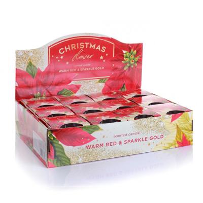 Свечка ароматическая Christmas Flower Sparkle Gold (28802) - фото 3