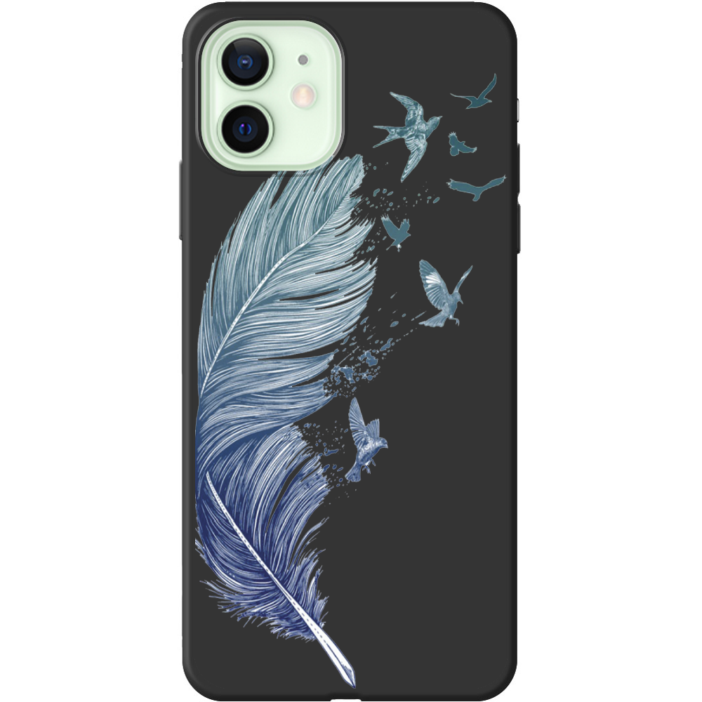 Чохол Boxface iPhone 12 Feather Чорний силікон (41161-cc38-41089)