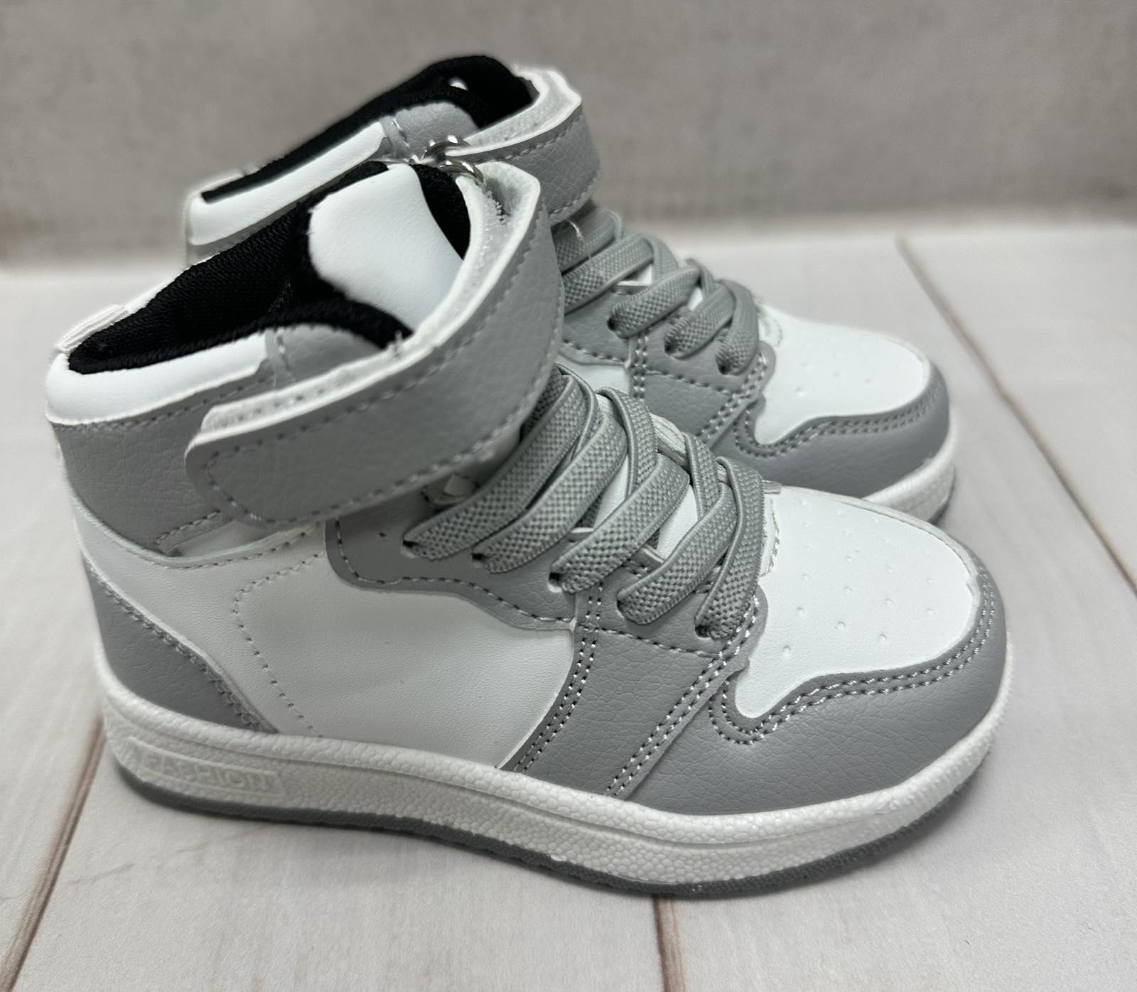 Кросівки-хайтопи дитячі Kimbo air р. 26 16,7 см Білий/Сірий - фото 2