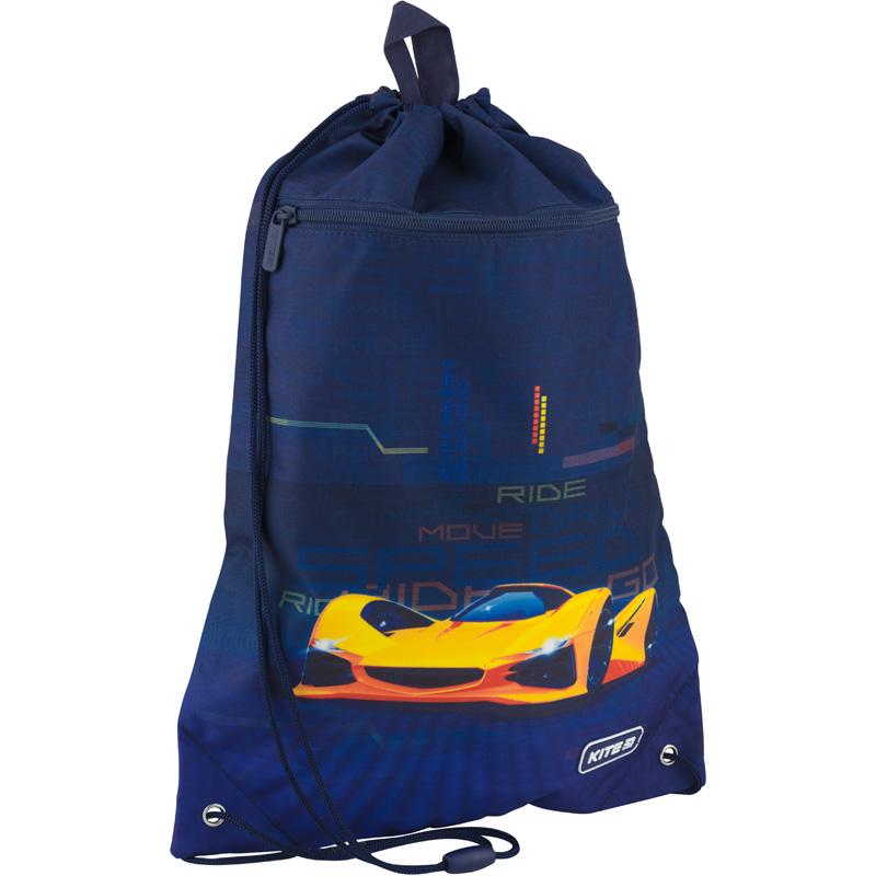 Сумка для обуви KITE Fast cars с карманом 46x33 см Темно-синий (K20-601M-18)