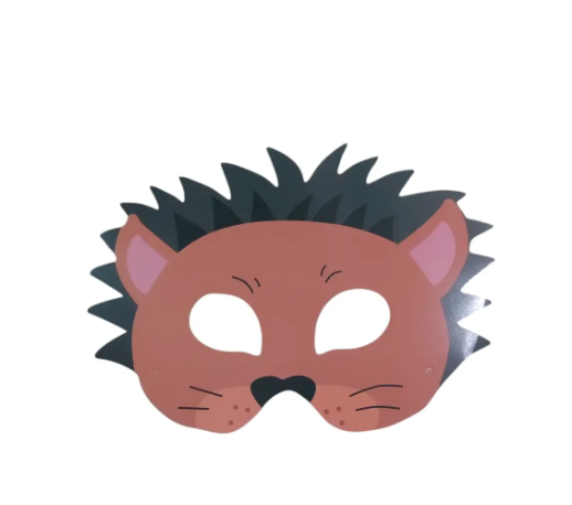 Маска детская Ежик картон One size Разноцветный (140510)