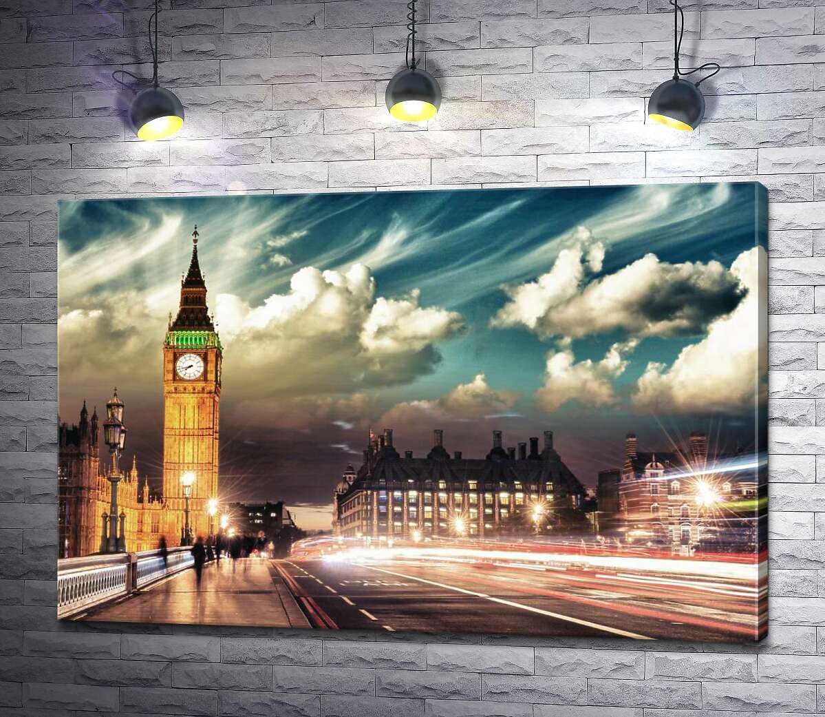 Картина ArtPoster Вечер на Вестминстерском мосту (Westminster bridge) 130x87 см Модуль №1 (000851)