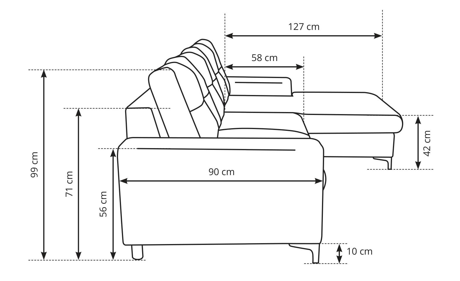 Диван угловой Perfect Home Аlta из натурального дерева/ДСП/ткани Pegasus 72 Голубой (49577) - фото 8