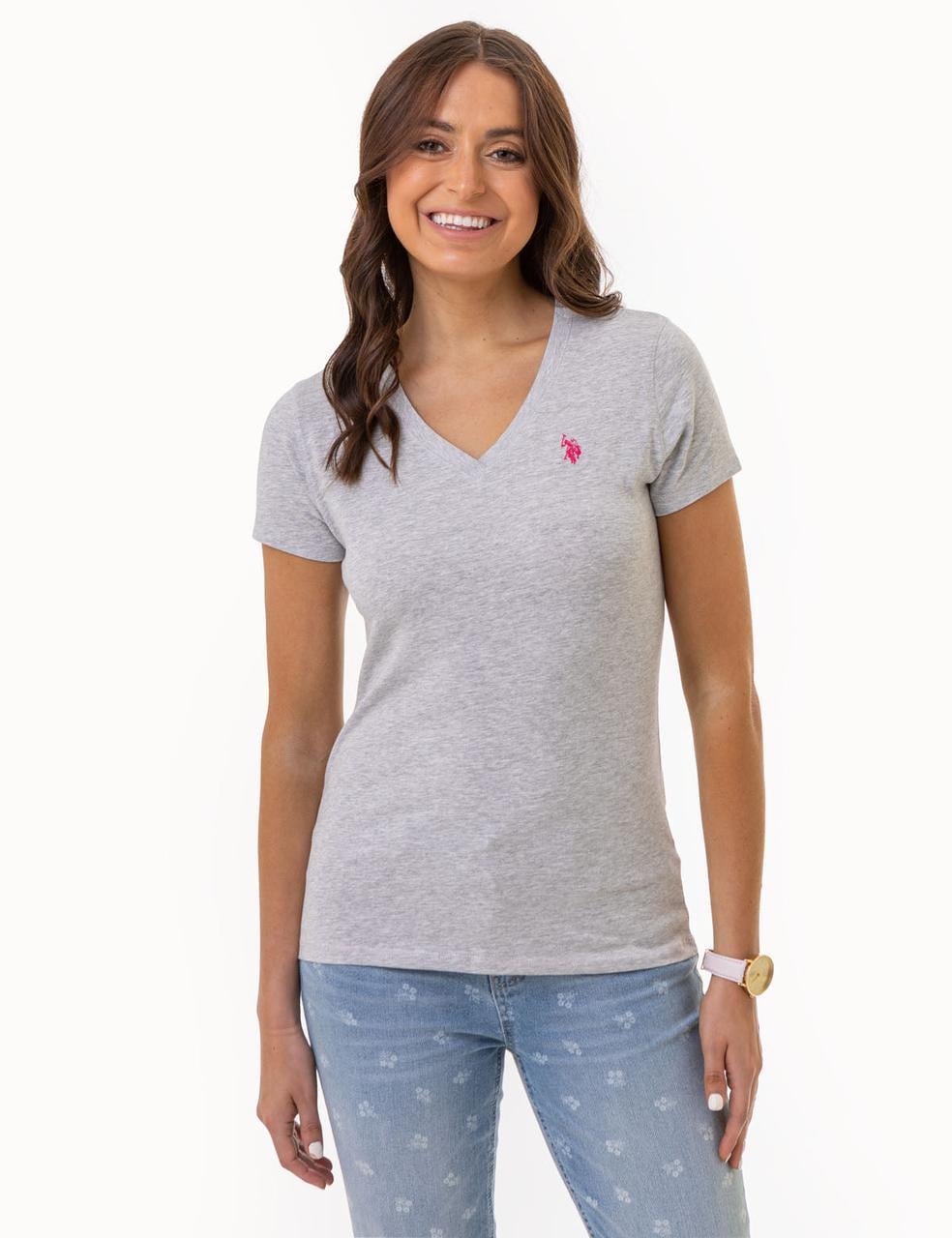 Футболка женская US Polo ASSN V-NECK T-SHIRT M Серый (2323567126) Футболка женская US Polo ASSN V-NECK T-SHIRT M Серый (2323567126)