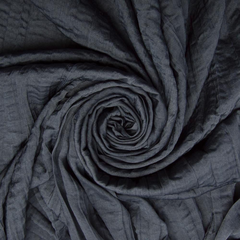 Тканина плательна шовк креш Джура 108 гр/м2 Темно-сірий (24220)