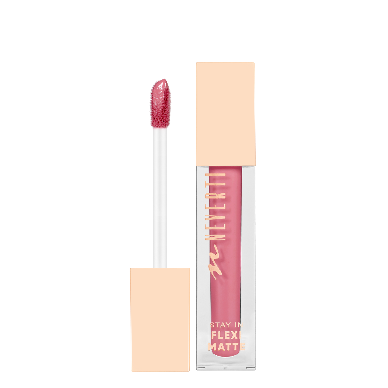Помада для губ матова водостійка Neverti Matte Liquid Lipstick NP801 007 Pink-a-Boo Бежево-рожевий - фото 2 Помада для губ матова водостійка Neverti Matte Liquid Lipstick NP801 007 Pink-a-Boo Бежево-рожевий - фото 2