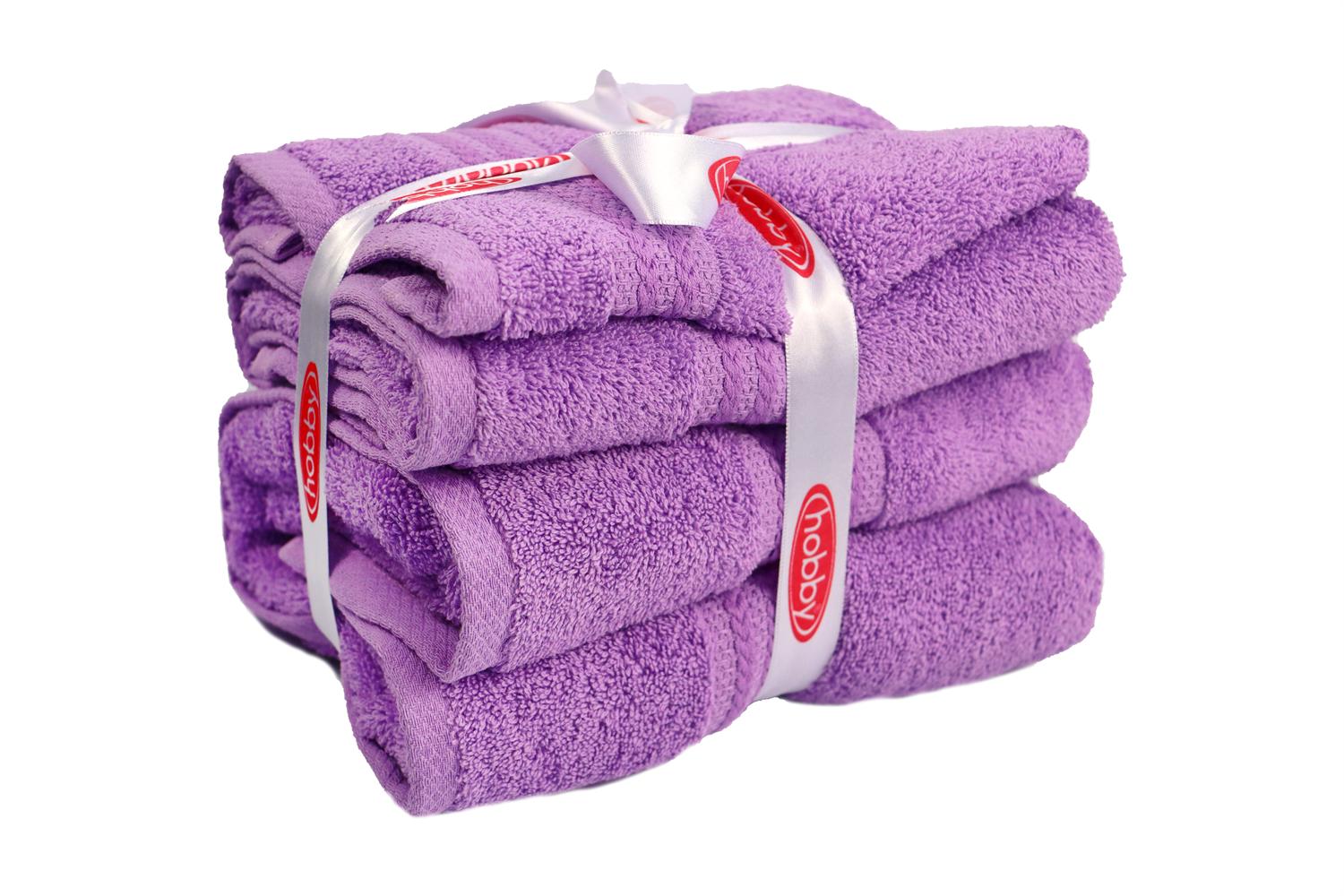 Набір рушників Rainbow Lila 3 шт. 500г/м2 Фіолетовий - фото 2