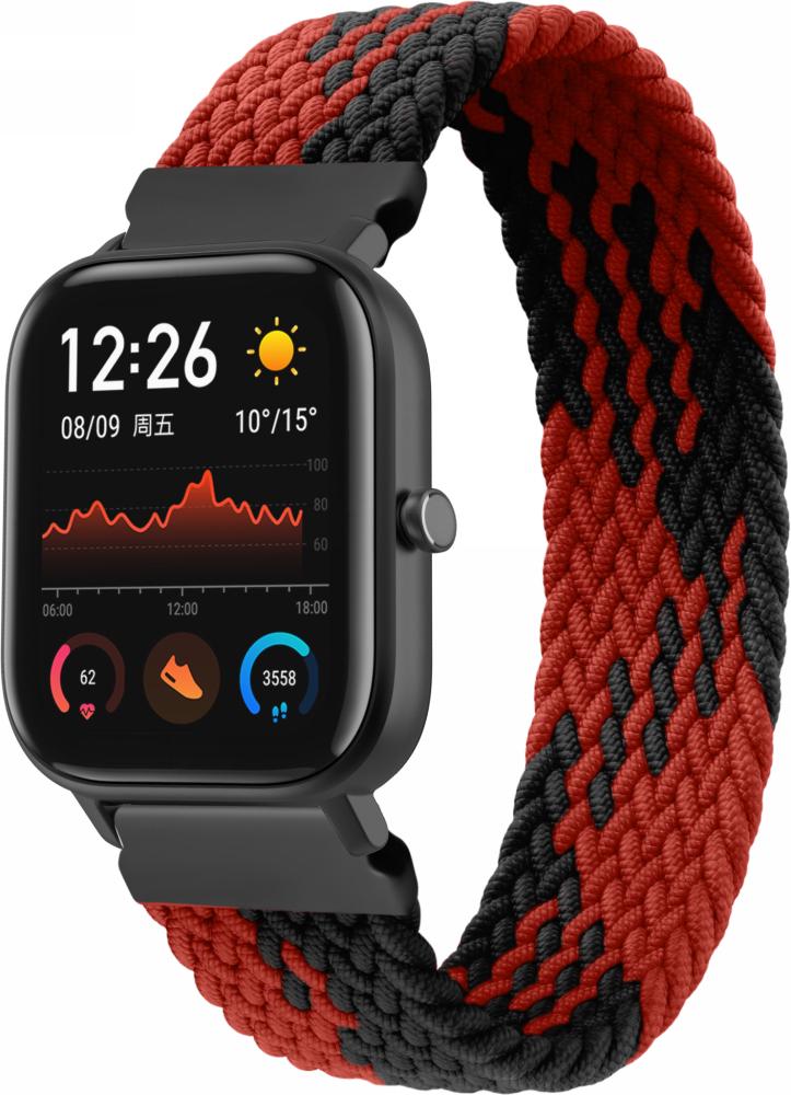 Ремінець Solo Loop Multi для Amazfit GTS (145 мм) Black Red (26293-44)