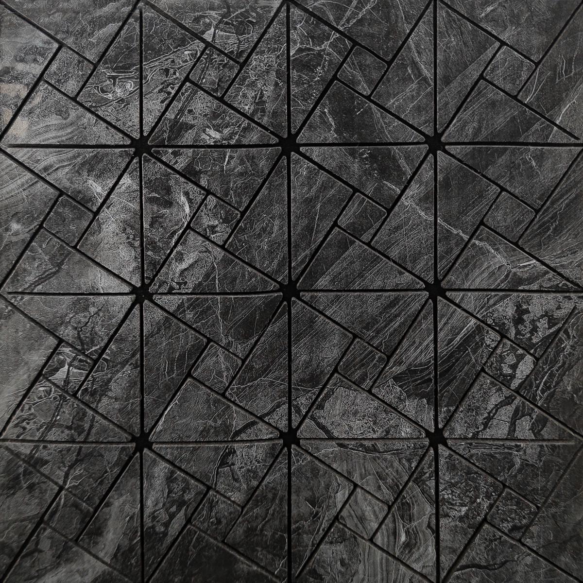 Мозаика самоклеящаяся PET Sticker Wall D SW-00001644 30х30 см 4 мм Графитовый