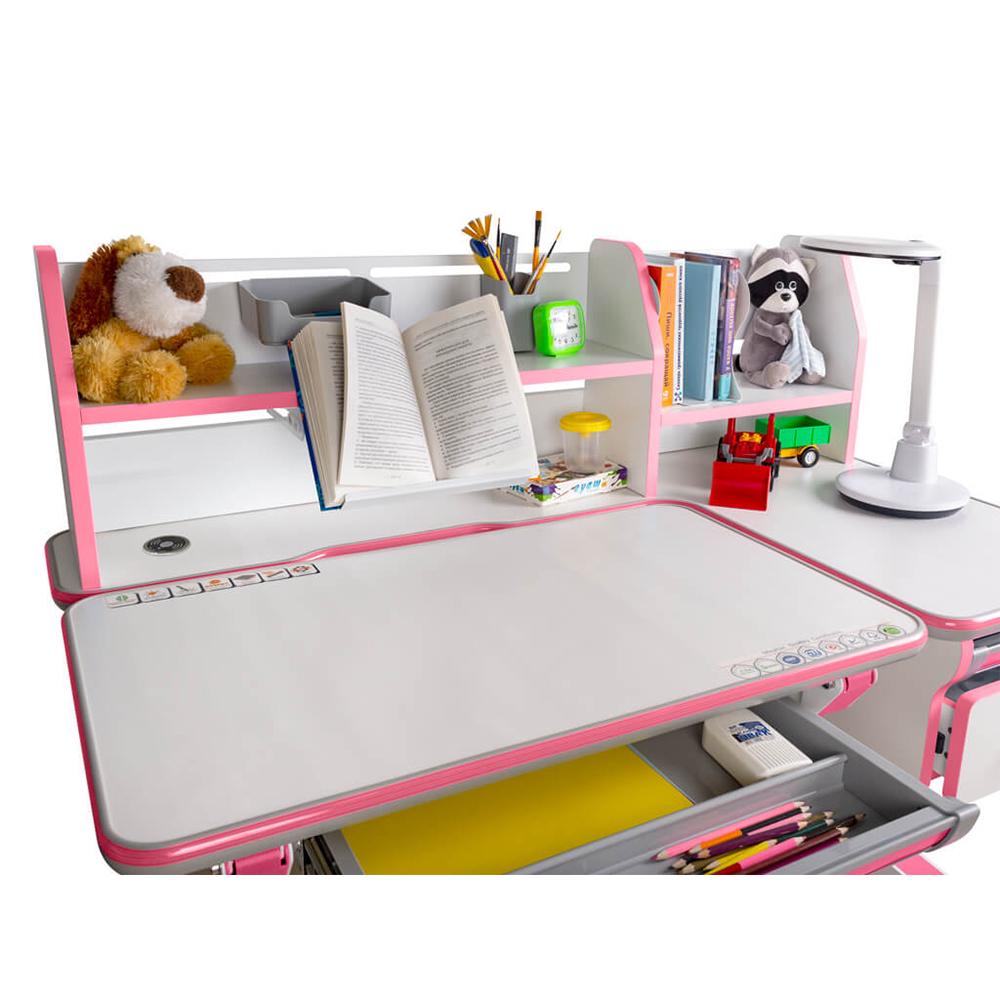 Парта трансформер школьная эргономичная Mealux Sherwood Energy Белый/Розовый (BD-830 W/PN Energy) - фото 5 Парта трансформер школьная эргономичная Mealux Sherwood Energy Белый/Розовый (BD-830 W/PN Energy) - фото 5