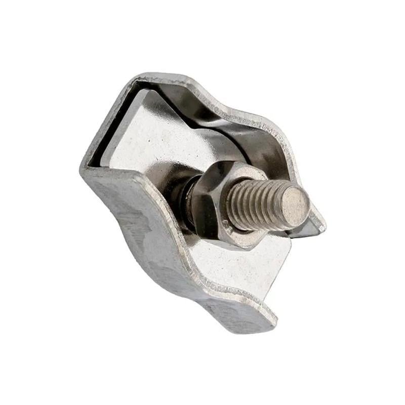 Затискач одинарний Metalvis для троса нержавіюча сталь ø 2 мм M3 15x14 мм 40 шт. (N3S00000N5S0200001)