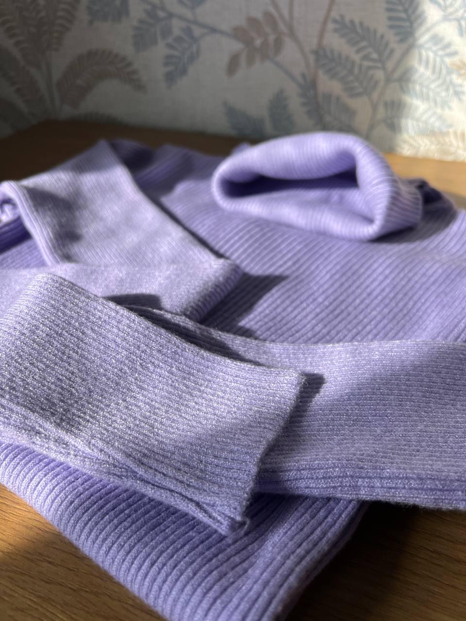 Светр жіночий A-N 920 водолазка гольф рубчик високий комір OS Бузковий (2936) - фото 2 Светр жіночий A-N 920 водолазка гольф рубчик високий комір OS Бузковий (2936) - фото 2