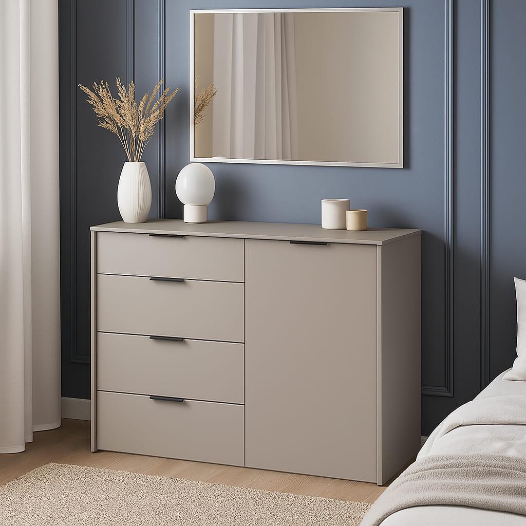 Комод К5 4Я1Д SENAM 880х1200х450 мм ДСП Кашемір Комод К5 4Я1Д SENAM 880х1200х450 мм ДСП Кашемір