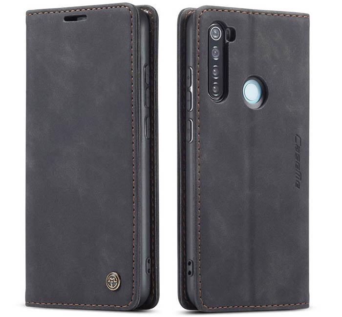 Чехол книжка с магнитом CaseMe Xiaomi Redmi Note 8 2021 Black (27374-2B)