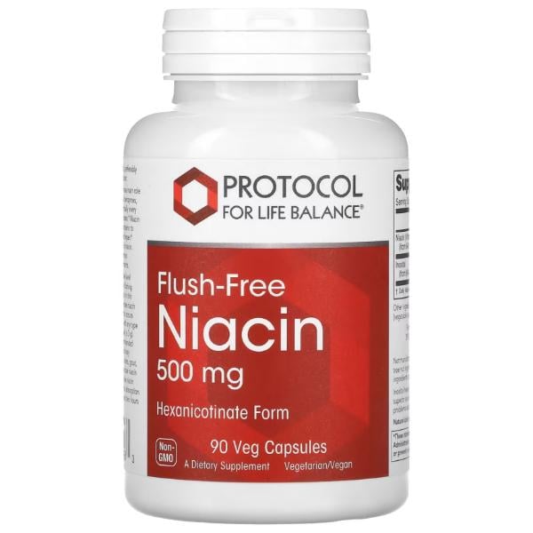 Мікроелемент Protocol for Life Balance Flush Free Niacin 500 мг 90 вег. капс. (23712892)