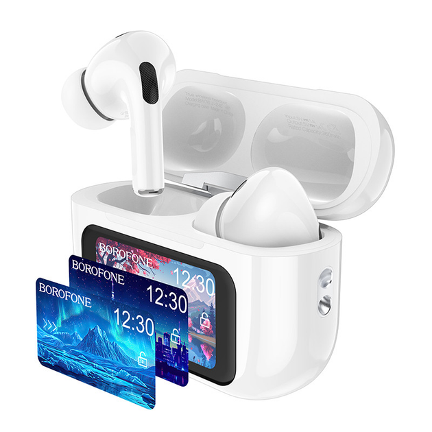 Навушники безпровідні TWS Borofone BW76 Brocade true wireless ANC noise Білий (2850557123)