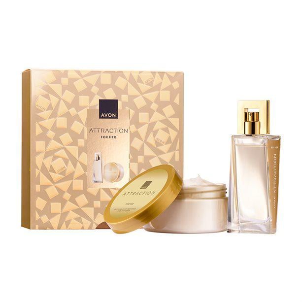 Подарунковий набір Avon Attraction для Неї edp 50 мл з b/lot 200 мл (158511229)
