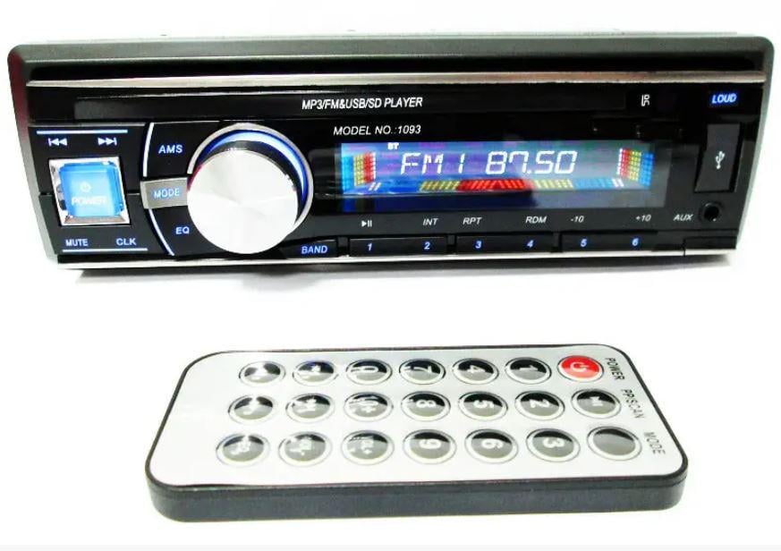 Автомагнітола 1DIN 1093 USB флешки/SD карти пам'яті/AUX/FM 4x50 Вт (17425)