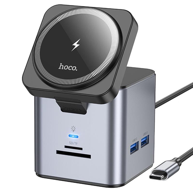 Переходник HUB Hoco HB49 Effortless 9in1 100W из БЗУ Metal gray (00000074177_1) Переходник HUB Hoco HB49 Effortless 9in1 100W из БЗУ Metal gray (00000074177_1)