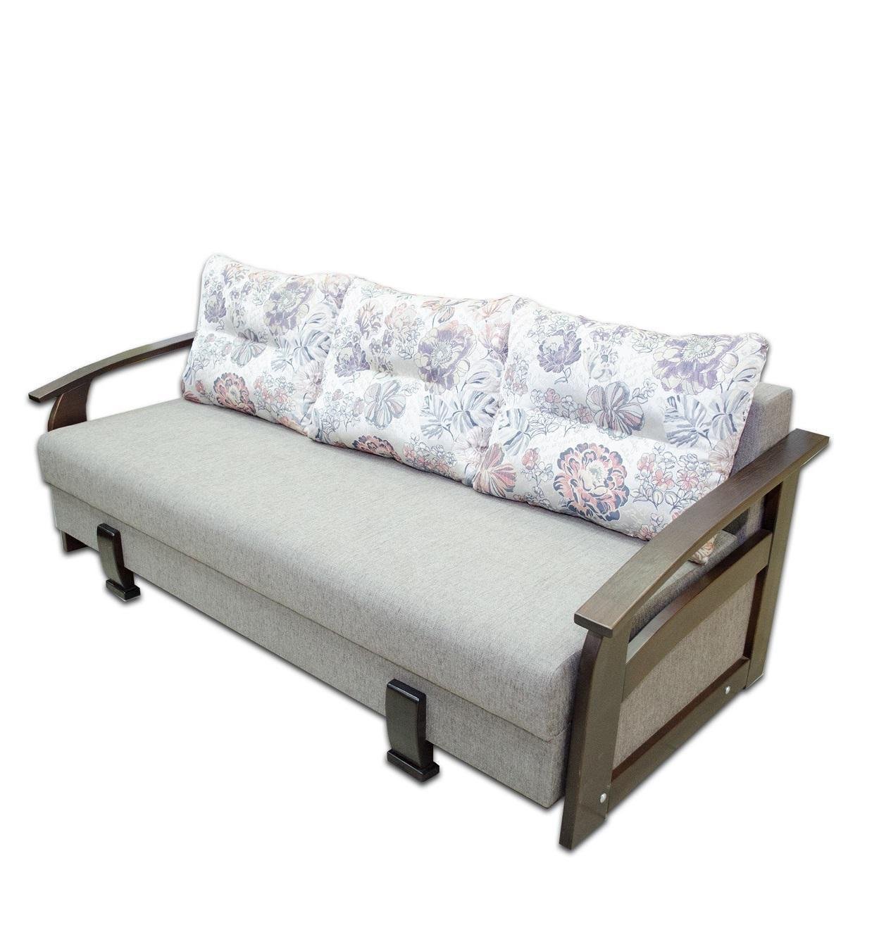 Диван раскладной Lectus Боннель Олимпик ортопедический с пружинным блоком металл/дерево/ДСП/текстиль Серый