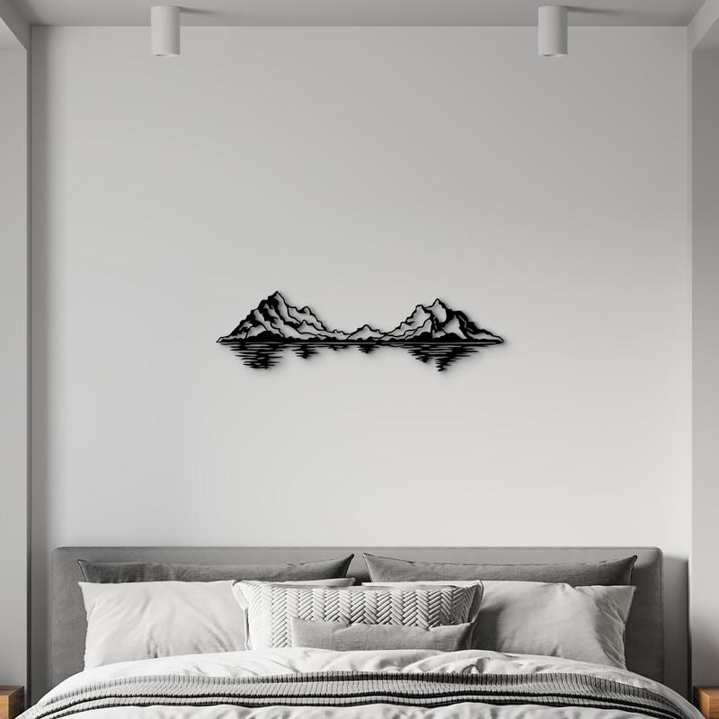 Декоративное панно Горы из дерева 95х25 см (0003 95 и 25)