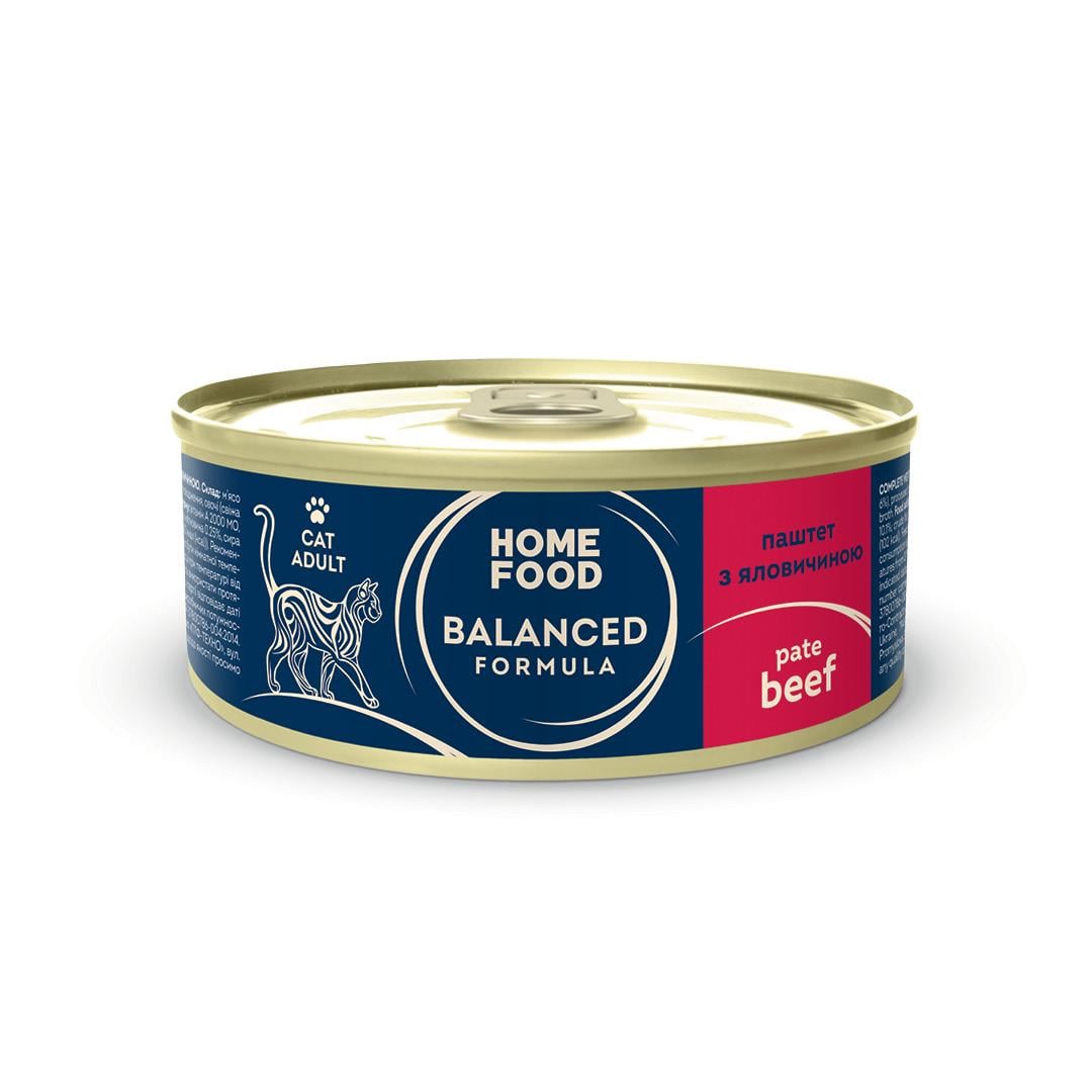 Корм вологий для котів Home Food Паштет з яловичиною 85 г (00-00034594)