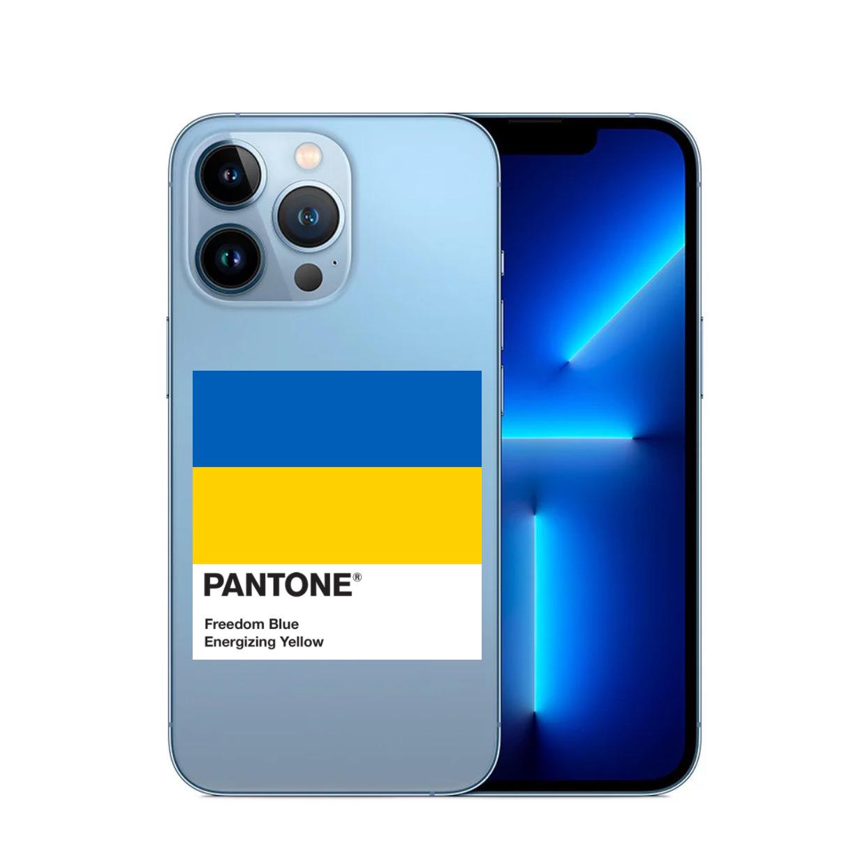 Чохол як у Зеленського на IPhone 13 Pro Max "Pantone" силіконовий, прозорий