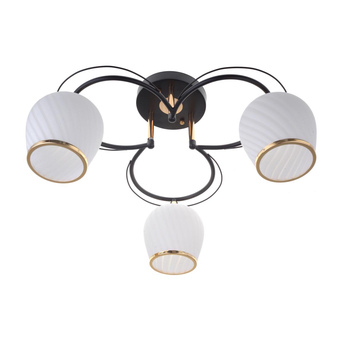 Люстра Brille LK-711S/3 E27 BK/FG на 3 плафона Черный