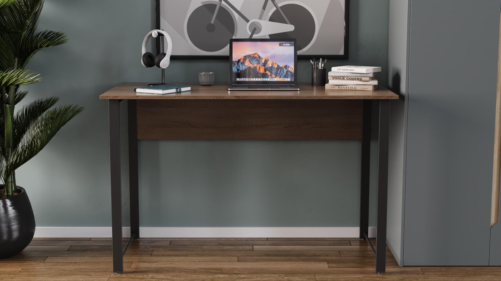 Комп'ютерний стіл Ferrum-decor Курт ДСП 16 мм 75x140x70 см Чорний/Дуб Сонома Трюфель (FRD-103944) - фото 3 Комп'ютерний стіл Ferrum-decor Курт ДСП 16 мм 75x140x70 см Чорний/Дуб Сонома Трюфель (FRD-103944) - фото 3