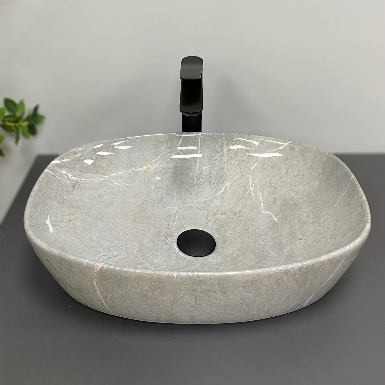 Умивальник накладний VBI OLBIA Grey Stone Glossy (2808389379)