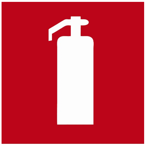 Знак пожежний Вогнегасник Червоний із білим (д-8133)