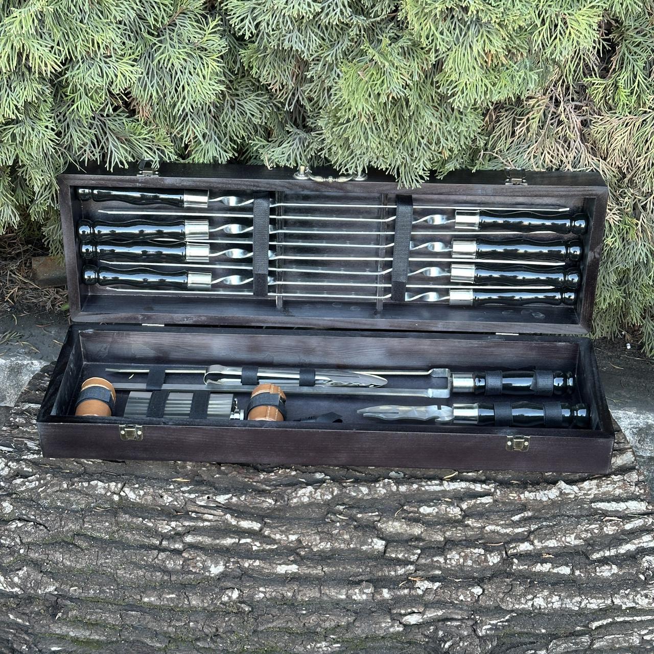 Набор подарочный для барбекю Mzavod Охотник Черный (27728821)